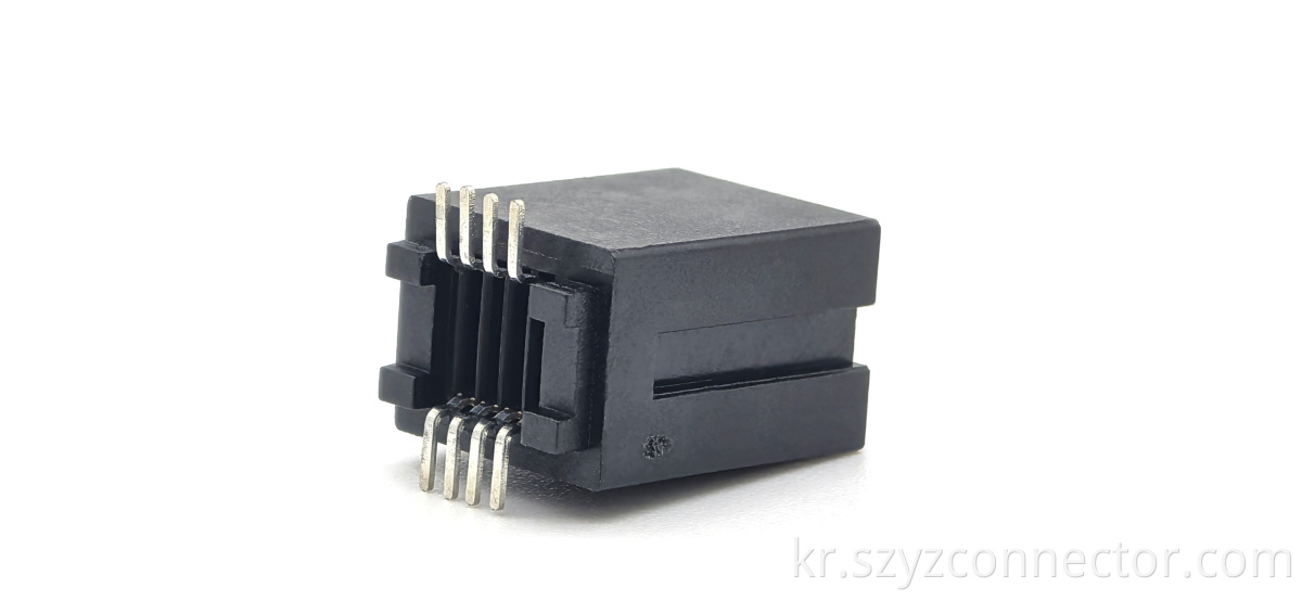 1.27mm Pitch Card Edge Power Connector SMT Female Socket Unlugged H15.5mm 2*4P